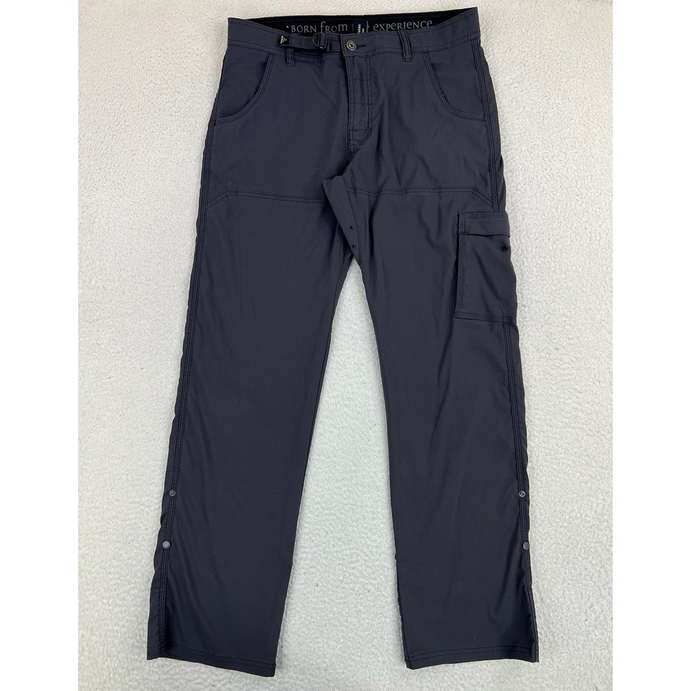 PrAna Pants Mens Medium Gray Stretch Zion Nylon Hiking Cargo Hiking M4ST32111